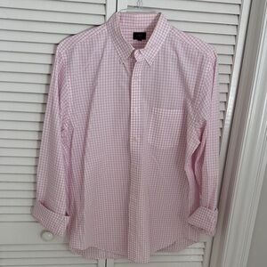J Crew Pink Checkered Men's Shirt